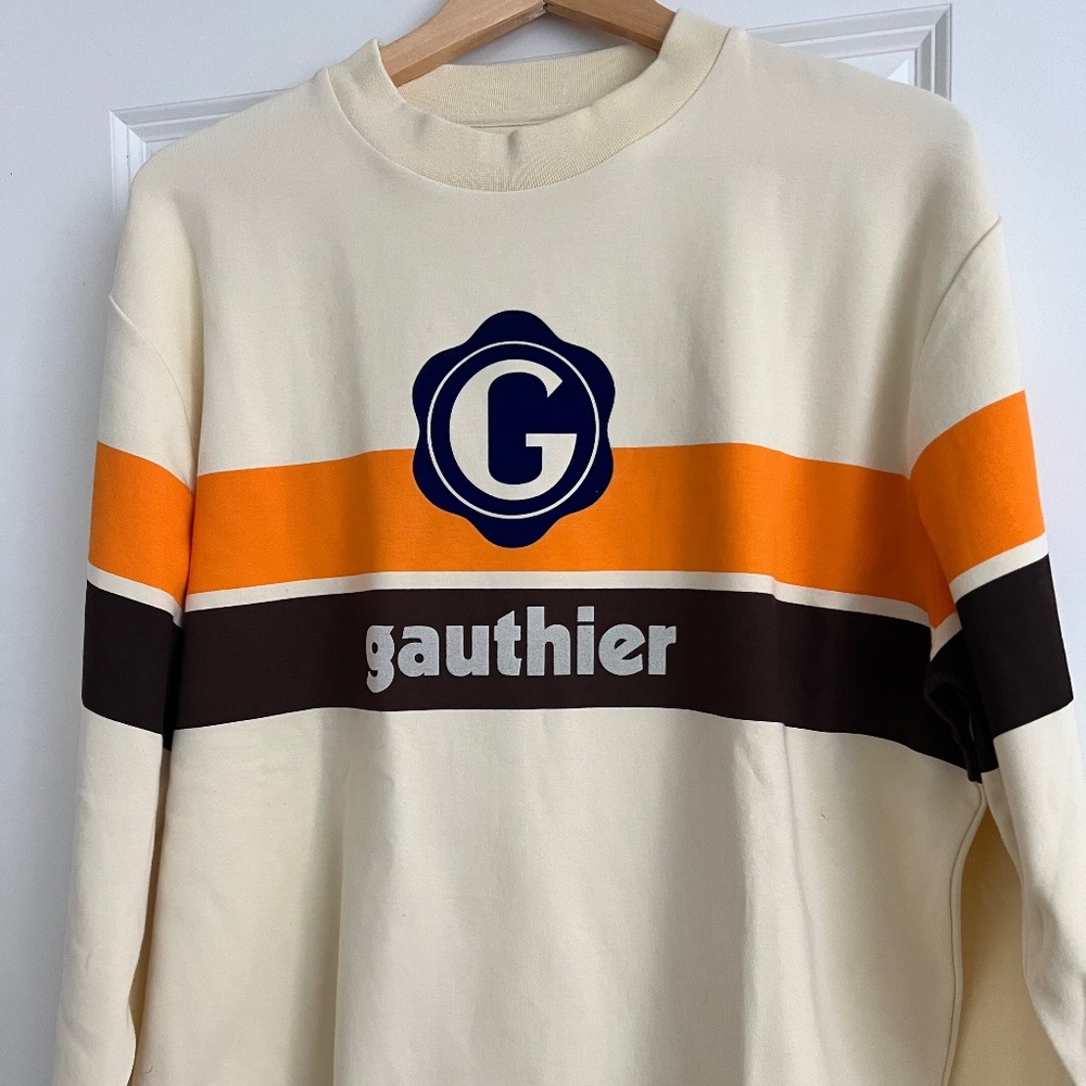 Cream and Orange Sweatshirt